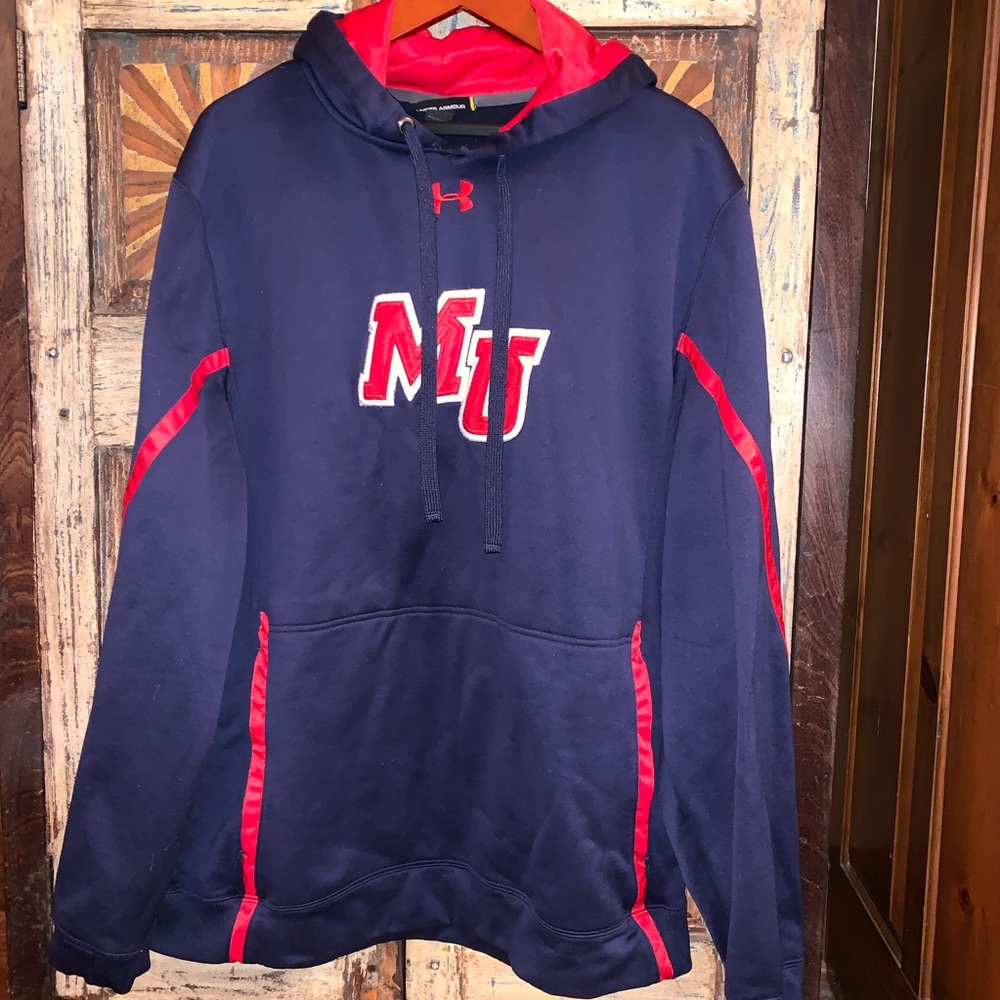 MU Under Armour hooded Sweatshirt XXL Loose fit